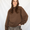 cocoa crush mock neck sweatshirt
