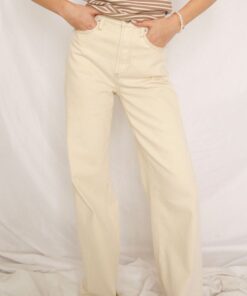 pistola: lana high rise wide leg - ecru